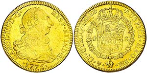 1775. Carlos III. México. FM. 4 escudos. ... 