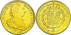 1784. Carlos III. México. FM. 4 escudos. ... 