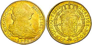 1778. Carlos III. Popayán. SF. 4 escudos. ... 