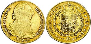 1782/1. Carlos III. Popayán. SF. 4 escudos. ... 