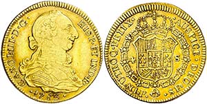1783. Carlos III. Popayán. SF. 4 escudos. ... 