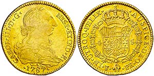 1787. Carlos III. Potosí. PR. 4 escudos. ... 