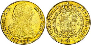 1786. Carlos III. Sevilla. C. 4 escudos. ... 