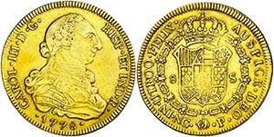 1778. Carlos III. Guatemala. P. 8 escudos. ... 