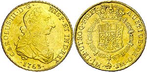 1763. Carlos III. Lima. JM. 8 escudos. (AC. ... 
