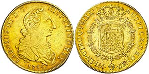 1766. Carlos III. Lima. JM. 8 escudos. (AC. ... 