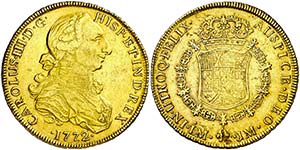 1772. Carlos III. Lima. JM. 8 escudos. (AC. ... 
