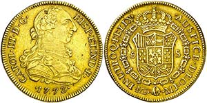 1773. Carlos III. Lima. MJ. 8 escudos. (AC. ... 
