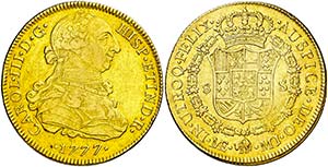 1777. Carlos III. Lima. MJ. 8 escudos. (AC. ... 