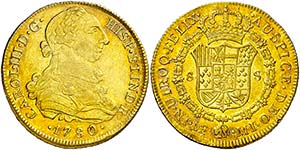 1780. Carlos III. Lima. MI. 8 escudos. (AC. ... 