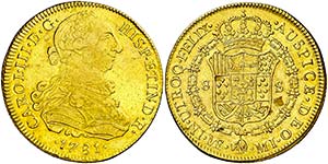 1781. Carlos III. Lima. MI. 8 escudos. (AC. ... 