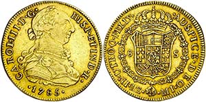 1785. Carlos III. Lima. MI. 8 escudos. (AC. ... 