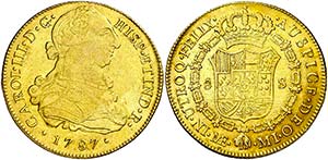 1787. Carlos III. Lima. MI. 8 escudos. (AC. ... 