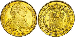 1784. Carlos III. Madrid. JD. 8 escudos. ... 