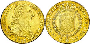 1765/4. Carlos III. México. MF. 8 escudos. ... 