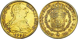 1775. Carlos III. México. FM. 8 escudos. ... 