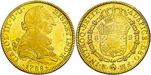 1788/7. Carlos III. México. FM. 8 escudos. ... 