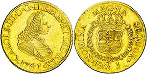 1761. Carlos III. Popayán. J. 8 escudos. ... 