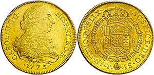 1773/2. Carlos III. Popayán. JS. 8 escudos. ... 
