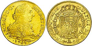 1781. Carlos III. Popayán. SF. 8 escudos. ... 