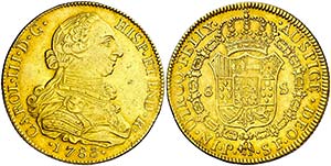 1783. Carlos III. Popayán. SF. 8 escudos. ... 