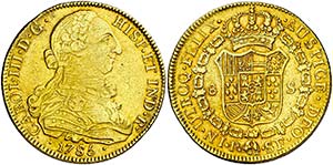 1785. Carlos III. Popayán. SF. 8 escudos. ... 