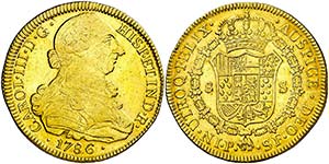 1786. Carlos III. Popayán. SF. 8 escudos. ... 