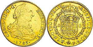 1783. Carlos III. Potosí. PR. 8 escudos. ... 