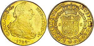 1784/3. Carlos III. Potosí. PR. 8 escudos. ... 