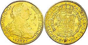 1787. Carlos III. Potosí. PR. 8 escudos. ... 