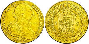 1778/7. Carlos III. Santa Fe de Nuevo Reino. ... 