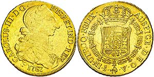 1767. Carlos III. Santiago. A. 8 escudos. ... 