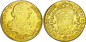 1783. Carlos III. Santiago. DA. 8 escudos. ... 