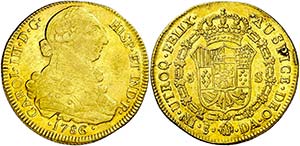 1786. Carlos III. Santiago. DA. 8 escudos. ... 