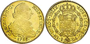 1788. Carlos III. Santiago. DA. 8 escudos. ... 