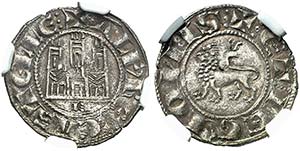 Alfonso X (1252-1284). Burgos. Dinero ... 