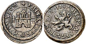 1597. Felipe II. Segovia. 2 maravedís. (AC. ... 