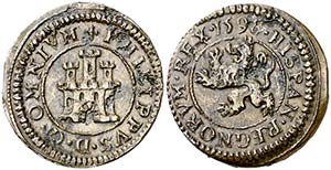1598. Felipe II. Segovia. 2 maravedís. (AC. ... 