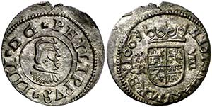 1663. Felipe IV. Coruña. R. 8 maravedís. ... 