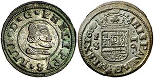 1663. Felipe IV. Segovia. S. 16 maravedís. ... 