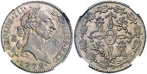 1772. Carlos III. Segovia. 4 maravedís. ... 