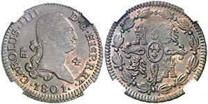1801. Carlos IV. Segovia. 4 maravedís. (AC. ... 