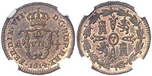 1814. Fernando VII. México. 1/8 de tlaco ... 