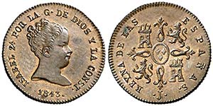 1843. Isabel II. Jubia. 1 maravedí. (AC. ... 