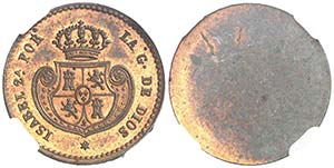 (1852). Isabel II. (Segovia). 1/2 décima de ... 