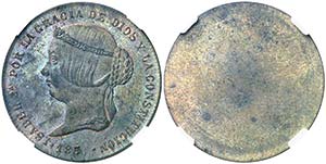 185-. Isabel II. (Madrid). 25 céntimos de ... 