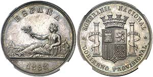 1868. Gobierno Provisional. Madrid. Medalla ... 