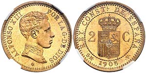 1905*05. Alfonso XIII. SMV. 2 céntimos. ... 
