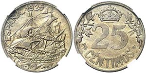 1925. Alfonso XIII. PCS. 25 céntimos. (AC. ... 