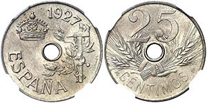 1927. Alfonso XIII. PCS. 25 céntimos. (AC. ... 